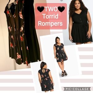 TWO TORRID ROMPERS